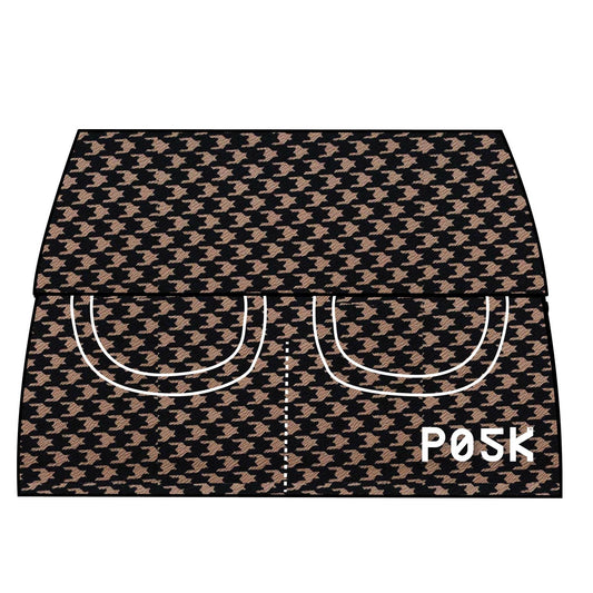 P05K™ | Houndstooth Scuba Crepe Utility Belt Skirt-Waist Pockets-Thrum State
