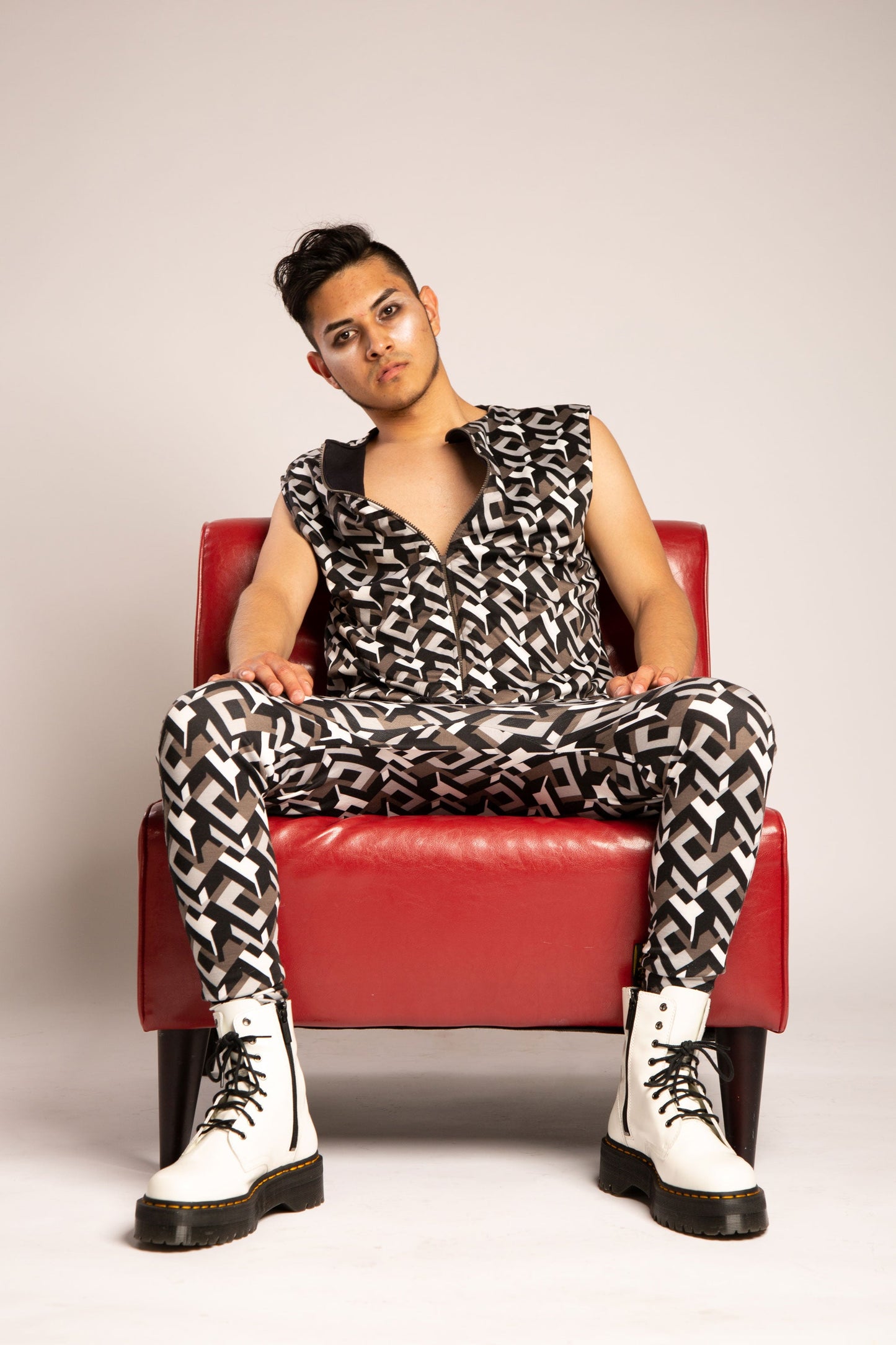 SAMPLE Real Men Love Disco Reversible Sleeveless Sweatshirt Jacket-Jackets-Medium/Large-Thrum State