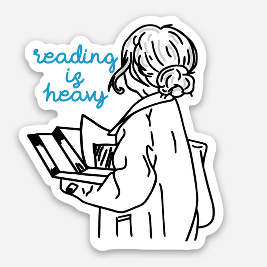 Reading Is Heavy Sticker-Decorative Stickers-Thrum State
